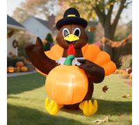 Turquie gonflable de 1,2 m avec lumières LED intégrées, décoration de vacances gonflables pour pelouse, cour, jardin