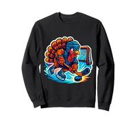 Turquie Joueur de Hockey sur Glace Thanksgiving Amateur entraîneur drôle Sweatshirt