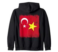 Turquie Vietnam Demi-Drapeau Turquie Histoire vietnamienne Sweat à Capuche