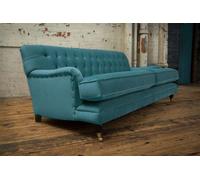 Turquoise Canapé Designer Coussin XXL 3 places Big Canapés Cuir Textile