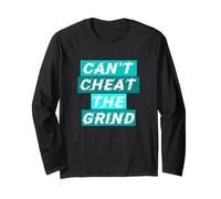 Turquoise Can't Cheat The Grind Turquoise Graphic Manche Longue
