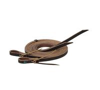 Turquoise Cross Weaver Rênes Fendues en Cuir pour plinthes en Cuir, 2,1 m de Long, rênes occidentales pour Chevaux pour équitation, et Plus Encore, Fournitures équines durables, Huile foncée