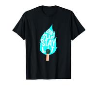 Turquoise Don't Slip Stay Lit Turquoise Graphic T-Shirt