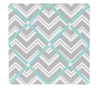 Turquoise et gris Zig Zag Tissu de mémoire/Memo Tableau d'Affichage Photo par Sweet Jojo Designs
