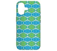 Turquoise Green Yellow Teardrop Circle Oval Organic Pattern Coque pour iPhone 17
