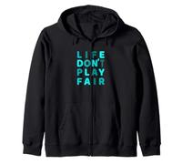 Turquoise Life Don't Play Fair Turquoise Graphic Sweat à Capuche