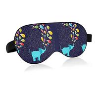Turquoise Minuscule Éléphant Coloré Pulvérisation Gouttes D'eau Masques Pour Les Yeux Blocs De Couverture Masque De Sommeil Léger Abat-jour Couverture Avec Les Yeux Bandés Relaxant Couverture Pour Les