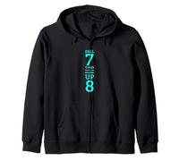 Turquoise One. Plus. Heure. Graphisme turquoise Sweat à Capuche