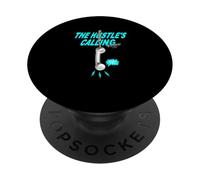 Turquoise Pick Up The Call Turquoise Graphic PopSockets PopGrip Adhésif