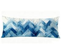 Turquoise Taie Oreiller 40x120 cm Moderne Housse Traversin 120 x 40 cm Set de 1 Coussin Grossesse, Douce et Confortable avec Fermeture éclair Oreiller de Corps pour Canapé Lit Coussin Long J0-1074