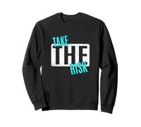 Turquoise Take The Risk Turquoise Graphic Sweatshirt