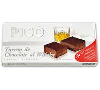 Turrón Espagnol - Chocolat au whisky sans sucre - Marque Picó 200g - Nougat Qualité suprême