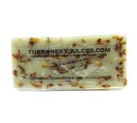 Turron pistacho - Turron pistache - 300 gr. Nougat tendre à la pistache - Turrones Fabián - Fabriqué à Jijona, Alicante (Espagne)