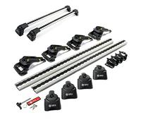 Turtle AIR3 | Galerie de Toit, Barres de Toit | Compatible avec Renault Kangoo 2008-; pour Le Montage de coffres de Toit, de Porte-vélos, d’échelles | Structure en Aluminium Durable