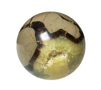 Turtle Back Stone Sphere Sculpture - Polished Crystal Ball for Home Office Desk Decor, Collection and,60~70mm Gemstone Stone