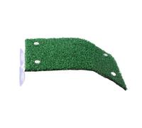Turtle Basking Dock, Reptile Tank Ramp, Simulated Grass Resting Terrace with Decorative Design for Balcony Hotel Living Room Aquarium Terrapin Habitat Use, 6.3 inches