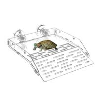 Turtle Basking Ramp - Acrylic 20x25cm | Transparent Climbing Dock, Aquarium Reptile Resting Terrace | Turtle Tank for Lizards Frogs Hermit Crabs Habitat Accessories