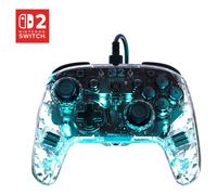 Turtle Beach Manette de gaming Afterglow transparente – RGB filaire – Officielle Nintendo Switch 2