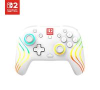 Turtle Beach Afterglow Wave Blanc Manette de gaming RGB sans fil Sous licence officielle pour Nintendo Switch 2