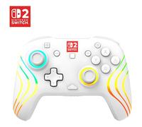 Turtle Beach Afterglow Wave Blanc Manette de gaming RGB sans fil Sous licence officielle pour Nintendo Switch 2