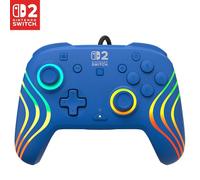 Turtle Beach Afterglow Wave Bleu Manette de gaming RGB filaire Sous licence officielle pour Nintendo Switch 2