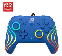 Turtle Beach Afterglow Wave Bleu Manette de gaming RGB filaire Sous licence officielle pour Nintendo Switch 2