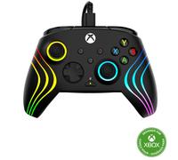 Turtle Beach Afterglow Wave Controller Noir Manette de jeu RGB filaire - Licence pour Xbox Series XS, Xbox One et Windows - Boutons programmables, gachettes à effet Hall, commandes audio