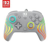 Turtle Beach Afterglow Wave Gris Manette de gaming RGB filaire Sous licence officielle pour Nintendo Switch 2