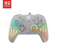 Turtle Beach Afterglow Wave Gris Manette de gaming RGB filaire Sous licence officielle pour Nintendo Switch 2