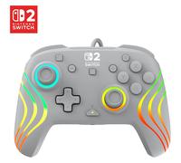 Turtle Beach Afterglow Wave Gris Manette de gaming RGB filaire Sous licence officielle pour Nintendo Switch 2