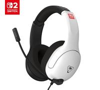 Turtle Beach Airlite Fit Noir et Blanc Casque de Gaming Filaire sous Licence Officielle pour Nintendo Switch 2, Nintendo Switch, Lite - Modèle OLED