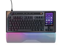 Turtle Beach Command Series KB7 TKL Clavier Gaming Filaire avec écran Tactile Display 4,3", Touches Titan discrètes à Effet, Capuchons de Touches PBT Double Frappe et Rails modulaires - (FR AZERTY)