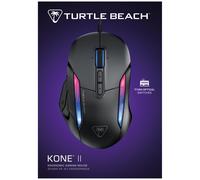 Turtle Beach Kone II - Souris Gaming RGB Ergonomique Filaire, Capteur Optique 26000 DPI, Interrupteurs Optiques 100 M de Clics, 23 Entrées Personnalisables, Molette 4D, Patins en PTFE pur - Noir