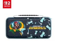 Turtle Beach PlayTrek Étui de voyage pour Nintendo Switch 2 | Minecraft Dungeons II - Nintendo Switch 2, Switch et OLED avec rangement, protection, porte-carte de jeu et coque rigide