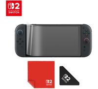 Turtle Beach PlayTrek Kit de protection d'écran sous licence officielle pour Nintendo Switch 2 avec anti-lumière bleue, protection d'écran e installation facile applicateur pour Nintendo Switch 2