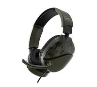 Turtle Beach Recon 70 Casque gaming filaire avec microphone à fonction muette, prise jack 3,5 mm et écouteurs 40 mm - Camouflage vert