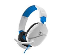 Turtle Beach Recon 70P Blanc Casque de gaming multiplateforme pour PS5, PS4, PS4 Pro, Xbox Series X, Xbox Series S et Xbox One, PC et Appareils Mobiles avec prise 3,5 mm