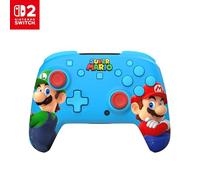 Turtle Beach Rematch - Mario & Luigi manette sans fil sous licence officielle pour Nintendo Switch 2, et Nintendo Switch avec sticks TMR, RGB personnalisable et batterie rechargeable