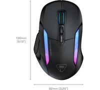 Turtle Beach Kone II Air - Souris Gaming RGB Ergonomique Sans Fil,Bbatterie 350h, Capteur Optique 26 000 DPI, 21 Entrées Personnalisables, Molette 4D Free-Spin - Noir