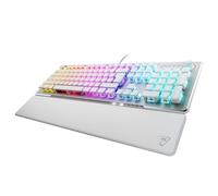 Turtle Beach Vulcan II - Clavier de Jeu mécanique pour PC - Interrupteur Titan II - Touches RVB Lumineuses Personnalisables - Repose-Poignet Amovible - Plaque en Aluminium - Blanc