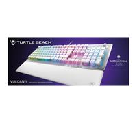 Turtle Beach Vulcan II - Clavier Gaming PC, interrupteurs mécaniques Titan II, Touches rétro-éclairées RGB Personnalisables, Repose-Poignets Amovible, Blanc