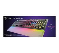 Turtle Beach Vulcan II Max - Clavier gaming PC optique et mécanique, touches rétro-éclairées RGB personnalisables et repose-poignet, Smart Keys, interrupteurs Titan II linéaires et fluides, plaque en aluminium, durabilité 200 millions de frappes - Noir