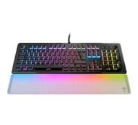 Turtle Beach Vulcan II Max - Clavier gaming PC optique et mécanique, touches rétro-éclairées RGB personnalisables et repose-poignet, Smart Keys, interrupteurs Titan II linéaires et fluides, plaque en