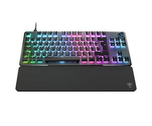 Turtle Beach Vulcan II TKL Pro - Clavier de Jeu mécanique RVB magnétique, Interrupteur analogique à Effet Hall, Touches médias, Repose-Poignet, Plaque de recouvrement en Aluminium, German Version