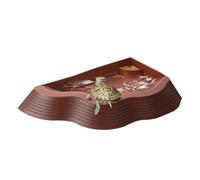 Turtle Bol à eau - Bain antidérapant, plateau d'accès à la rampe de 440 g | Durable et léger, ABS facile à nettoyer, bain divisé pour reptiles, bassin peu profond, parfait gecko, serpent, dragon barbu