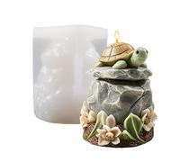 Turtle Candle Mold, 3D Turtle Rock Mold, Turtles Craft Tool 7.1 * 6.9 * 7.9cm for Modern Art Professional Home Supplies Daily Repair Kit Modern House Accessory Unit Home Decor Interior Supply Case