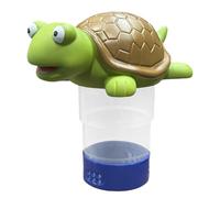Turtle Chlore Floater - Diffuseur de comprimés chimiques - Décoration adorable - Distributeur de chlore flottant avec couvercle sécurisé - Pour spa, baignoire, complexe, jardin, fontaine W