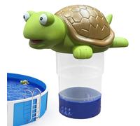 Turtle Chlorine Dispenser, Animal Pools Tablet Floater, 8.27x9.06in Safe Floating Chlorinator Decoration Accessory, Garden Spa Hot Tub for Party Hotel Outdoor Water Maintenance