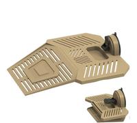 Turtle Climbing Ramp - Stable Basking Pier, High Traction Reptile Dock, Industrial Suction Mount, Integrated Snack Tray, Aquatic Habitat Accessory, Durable Floating Terrace | for Small/Medium Turtles