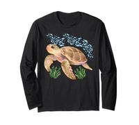 Turtle Colorful Turtle Outfit Homme Tortue Lover Turtle Sea Manche Longue
